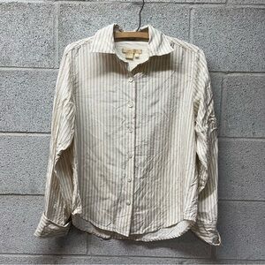 Vintage Studio 121 Silk Striped Button Down